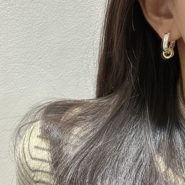Wholesale 925 Sterling Silver Tang Grass Gold & Silver Earrings - Image 4
