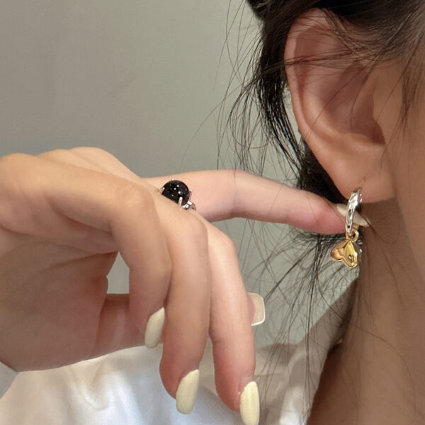 Wholesale 925 Sterling Silver Gold&Silver Heart Earrings - Image 5