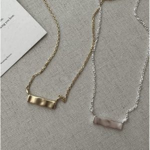 Wholesale 925 Sterling Silver Matte Collarbone Necklace