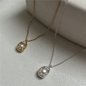 Wholesale 925 Sterling Silver Pearl Necklace