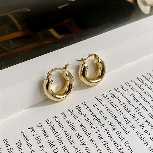 Wholesale 925 Sterling Silver Glossy Hoop Earrings - Image 4