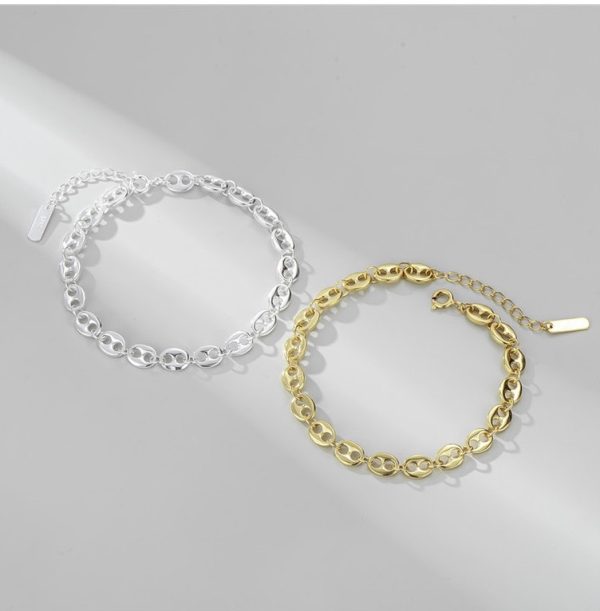 Wholesale 925 Sterling Silver Pig Nose Bracelet