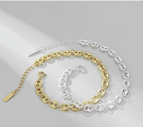 Wholesale 925 Sterling Silver Pig Nose Bracelet - Image 3