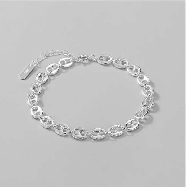 Wholesale 925 Sterling Silver Pig Nose Bracelet - Image 4