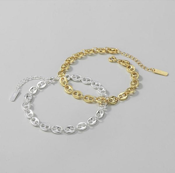 Wholesale 925 Sterling Silver Pig Nose Bracelet - Image 6
