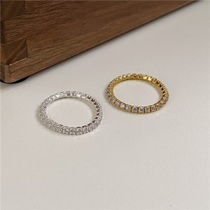 Wholesale 925 Sterling Silver Tennis Zicon Ring