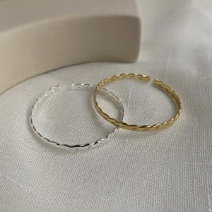 Wholesale 925 Sterling Silver Twisted Bangle