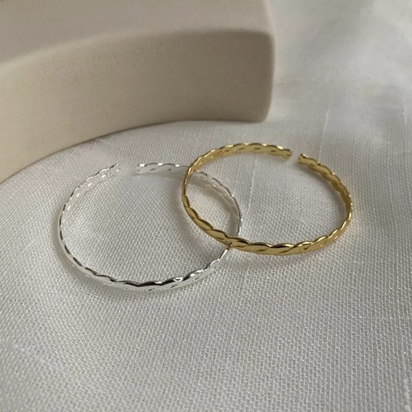 Wholesale 925 Sterling Silver Twisted Bangle