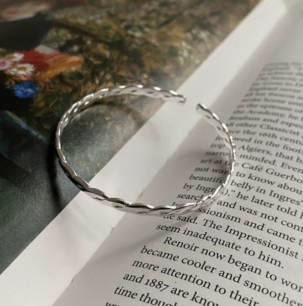 Wholesale 925 Sterling Silver Twisted Bangle - Image 4