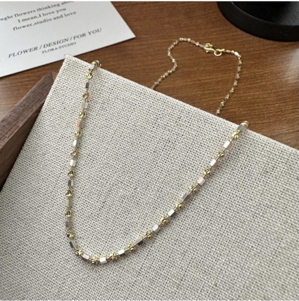 Wholesale 925 Sterling Silver Contrasting Necklace