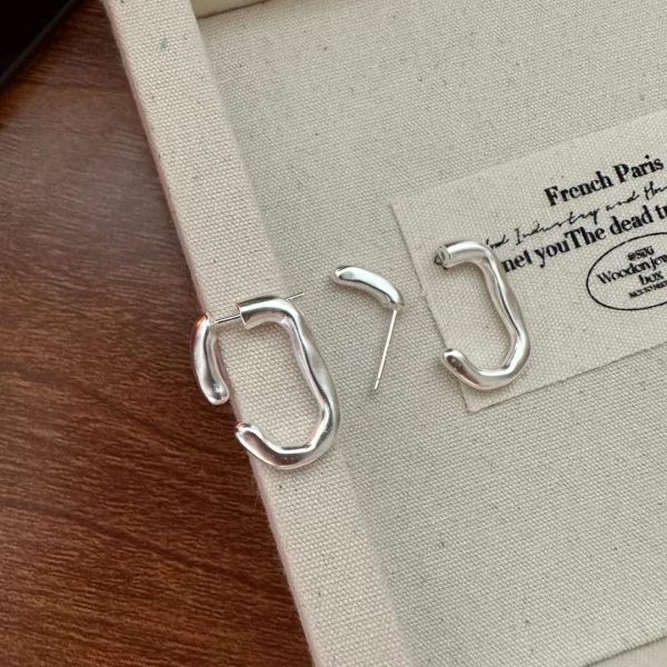 Wholesale 925 Sterling Silver Irregular Earrings - Image 2