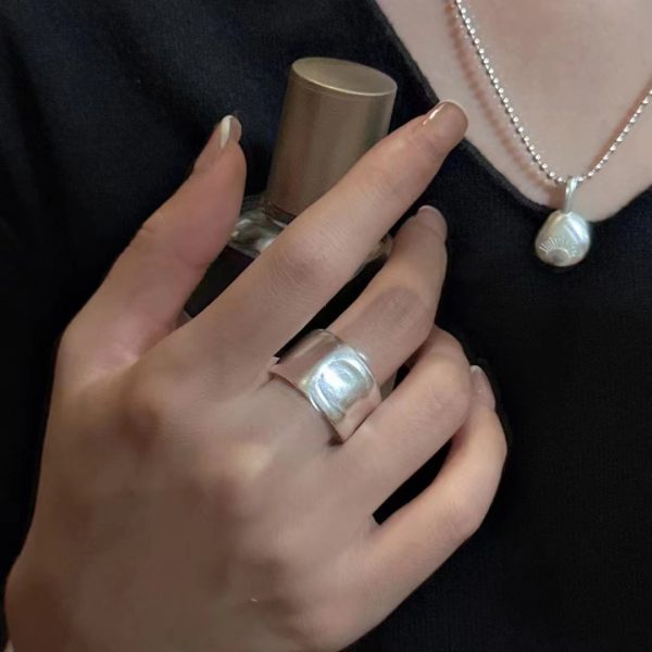 Wholesale 925 Sterling Silver Matte Chunky Ring - Image 4