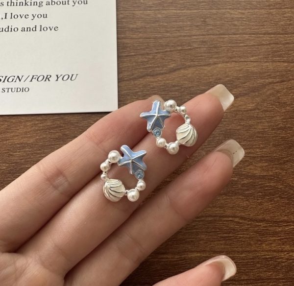 Wholesale 925 Sterling Silver Shell Pearl Earrings - Image 2