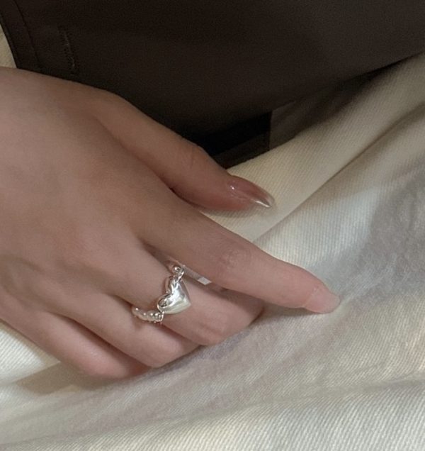Wholesale 925 Sterling Silver Pearl Love Ring - Image 4