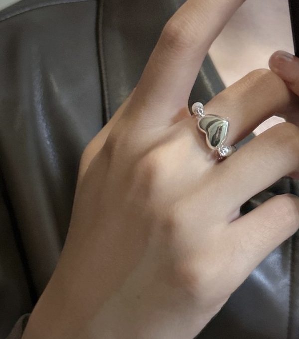 Wholesale 925 Sterling Silver Pearl Love Ring - Image 5