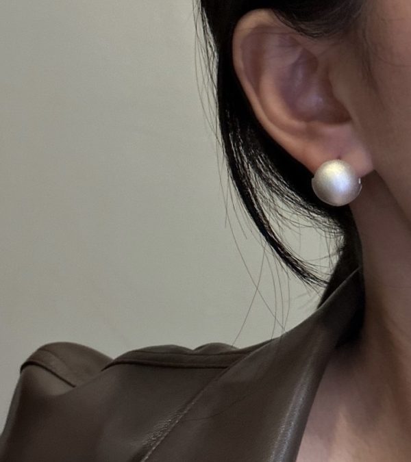 Wholesale 925 Sterling Silver Matte Stud Earrings - Image 5
