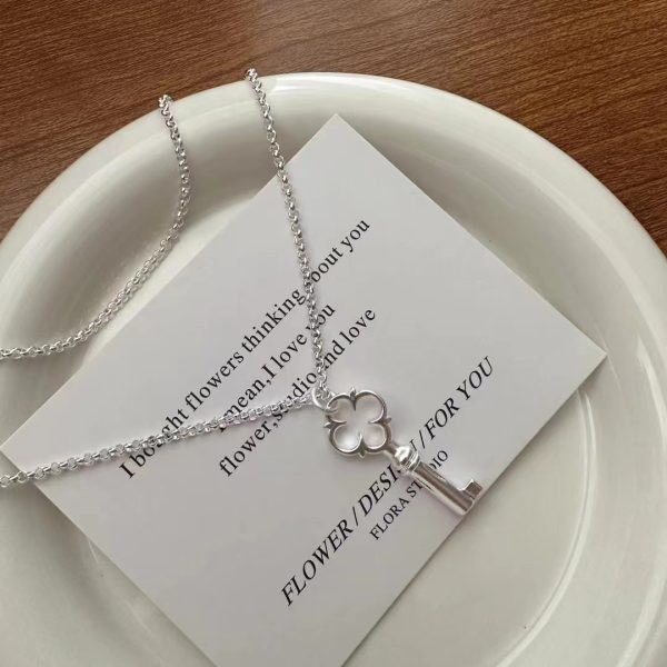 Wholesale 925 Sterling Silver Key Necklace