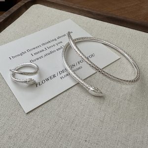 Wholesale 925 Sterling Silver Snake Bangle & Earrings
