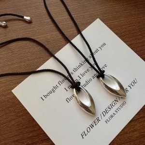Wholesale 925 Sterling Silver Adjustable Sweater Cord Necklace