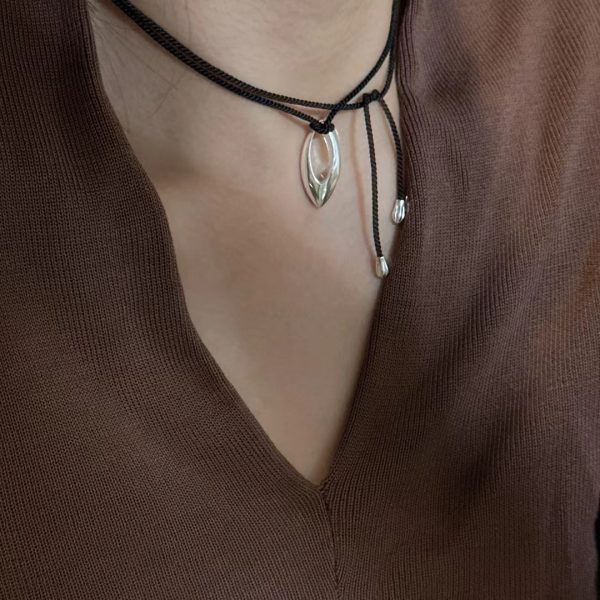 Wholesale 925 Sterling Silver Adjustable Sweater Cord Necklace - Image 4