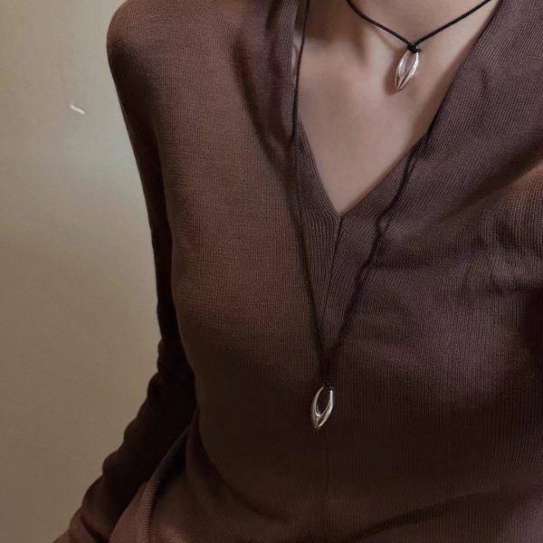 Wholesale 925 Sterling Silver Adjustable Sweater Cord Necklace - Image 6