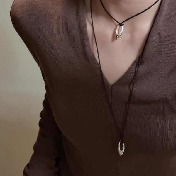 Wholesale 925 Sterling Silver Adjustable Sweater Cord Necklace - Image 7