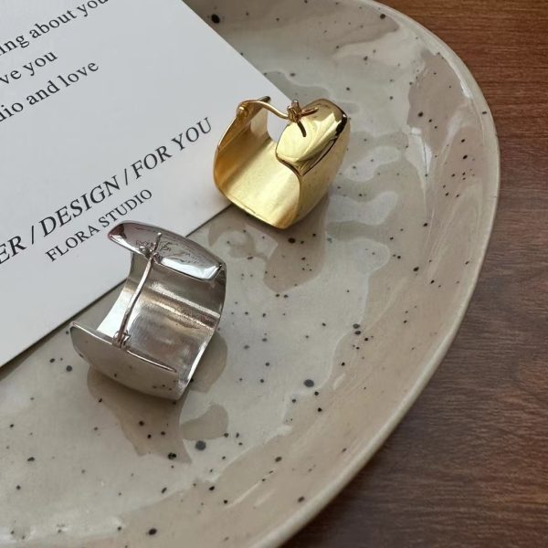Wholesale 925 Sterling Silver Chunky Square Earrings - Image 4