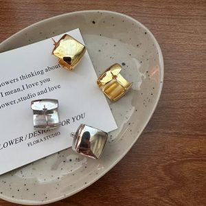 Wholesale 925 Sterling Silver Chunky Square Earrings