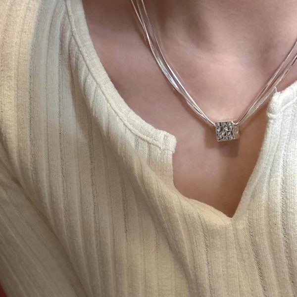 Wholesale 925 Sterling Silver Triple Clavicle Necklace - Image 4