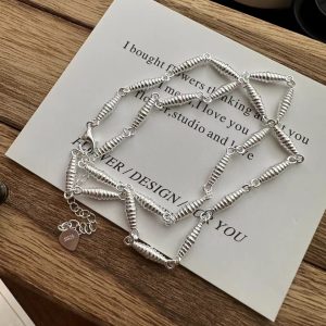 Wholesale 925 Sterling Silver Threaded Necklace