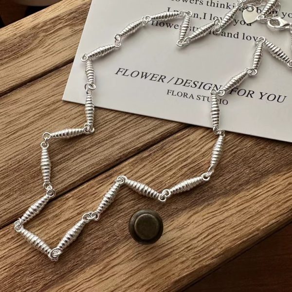 Wholesale 925 Sterling Silver Threaded Necklace - Image 3