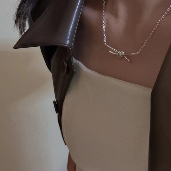 Wholesale 925 Sterling Silver Bow Necklace - Image 6