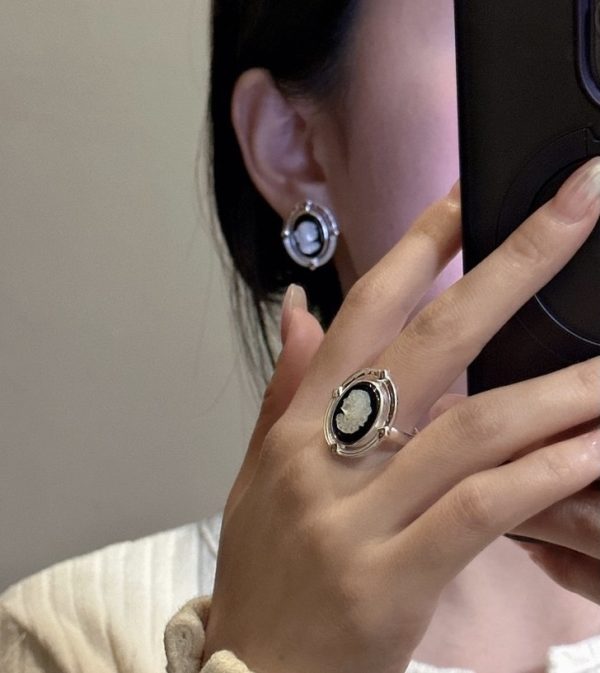 Wholesale 925 Sterling Silver Cameo Figures Earrings & Ring - Image 4