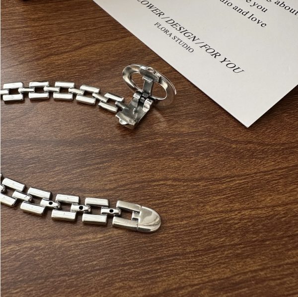 Wholesale 925 Sterling Silver Buckle Strap Bracelet - Image 2