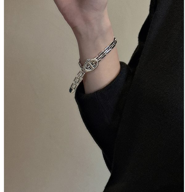 Wholesale 925 Sterling Silver Buckle Strap Bracelet - Image 6