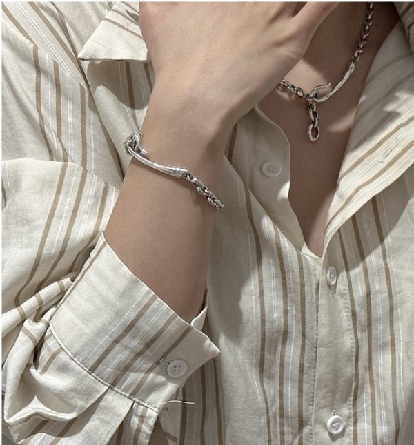 Wholesale 925 Sterling Silver Vintage Clasp Necklace & Bracelet - Image 4