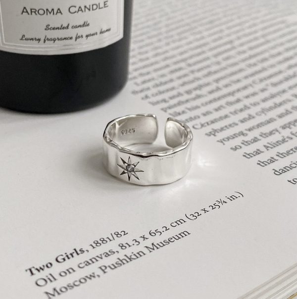 Wholesale 925 Sterling Silver Hexagram Ring - Image 2