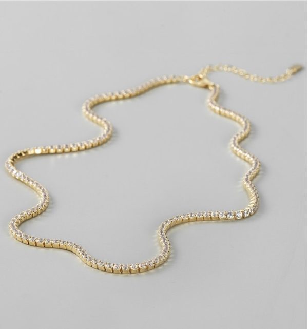Wholesale 925 Sterling Silver Zircon Tennis Necklace - Image 3