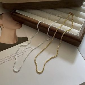 Wholesale 925 Sterling Silver Rope Chain Necklace