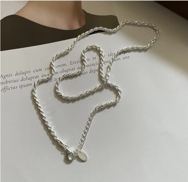 Wholesale 925 Sterling Silver Rope Chain Necklace - Image 2