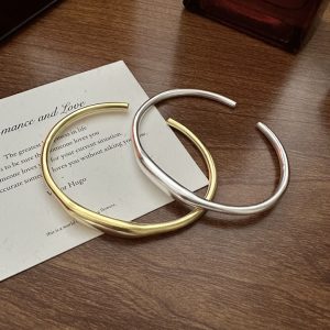 Wholesale 925 Sterling Silver Simple Matte Bangle