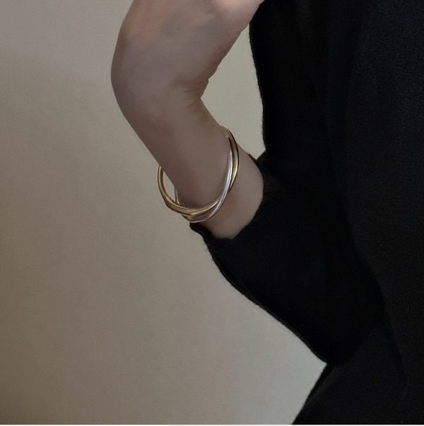 Wholesale 925 Sterling Silver Simple Matte Bangle - Image 4