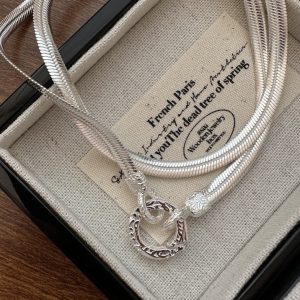 Wholesale 925 Sterling Silver Tang Grass Snake Chain Necklace