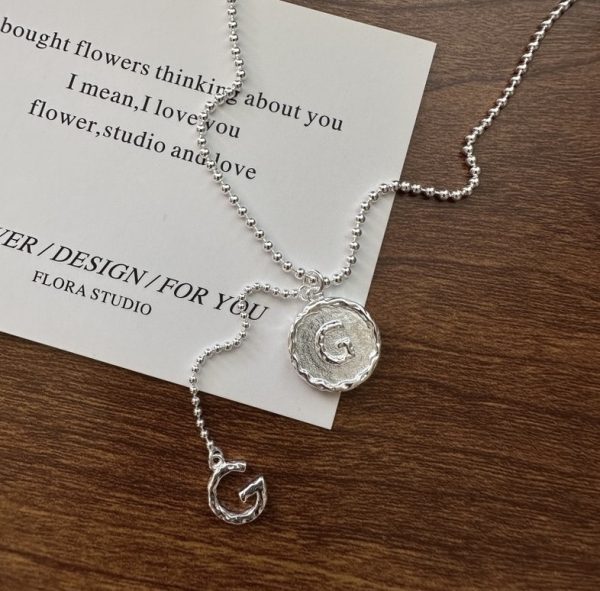 Wholesale 925 Sterling Silver Initial G Necklace - Image 2
