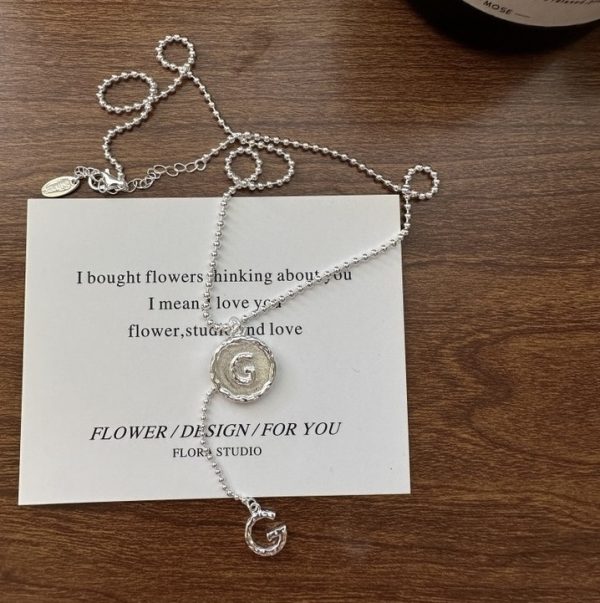 Wholesale 925 Sterling Silver Initial G Necklace - Image 3