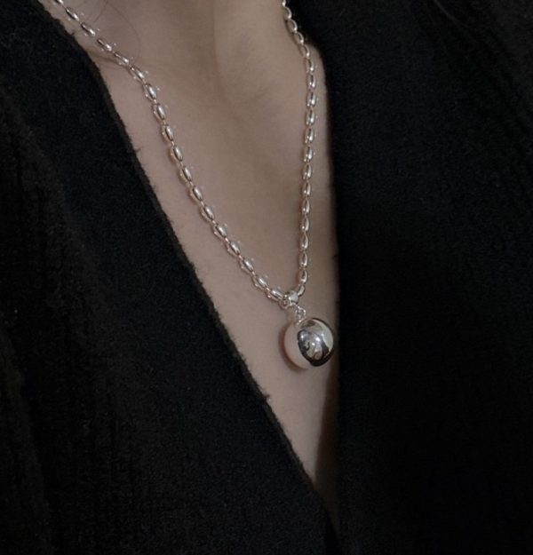 Wholesale 925 Sterling Silver Big Bead Necklace - Image 4