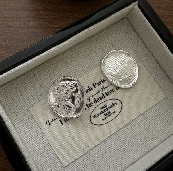 Wholesale 925 Sterling Silver Chunky Portrait Earrings & Ring - Image 2