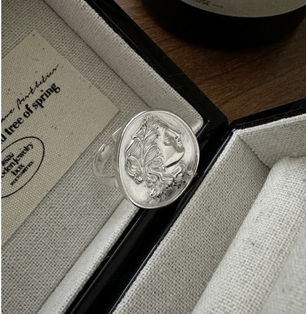 Wholesale 925 Sterling Silver Chunky Portrait Earrings & Ring - Image 3