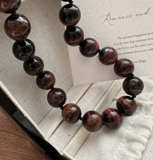 Wholesale 925 Sterling Silver Red Tiger's Eye Stone Necklace - Image 2