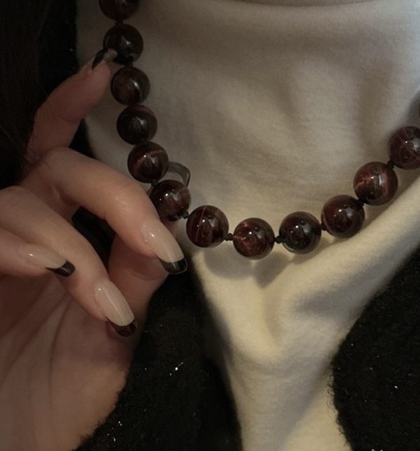 Wholesale 925 Sterling Silver Red Tiger's Eye Stone Necklace - Image 5